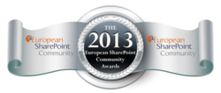 European SharePoint Community Award Winner for Best Search Solution in 2013